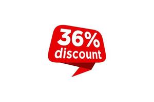 36 discount, Sales Vector badges for Labels, , Stickers, Banners, Tags, Web Stickers, New offer. Discount origami sign banner.