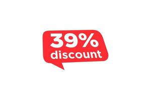 39 discount, Sales Vector badges for Labels, , Stickers, Banners, Tags, Web Stickers, New offer. Discount origami sign banner.