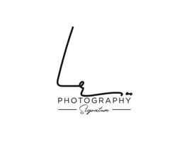 Letter LR Signature Logo Template Vector