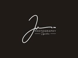 Letter JV Signature Logo Template Vector