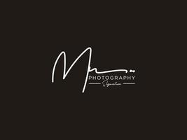 Letter MN  Signature Logo Template Vector