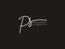 Letter PS Signature Logo Template Vector