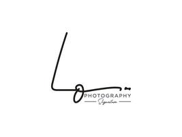 Letter LO Signature Logo Template Vector