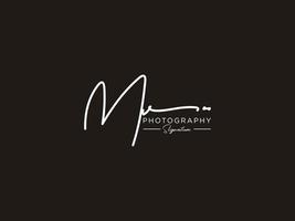 Letter MV Signature Logo Template Vector