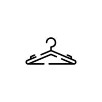 Clothes Hanger Dotted Line Icon Vector Illustration Logo Template. Suitable For Many Purposes.