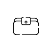 Wallet, Saving, Money Dotted Line Icon Vector Illustration Logo Template. Suitable For Many Purposes.