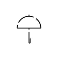 Umbrella, Weather, Protection Dotted Line Icon Vector Illustration Logo Template. Suitable For Many Purposes.