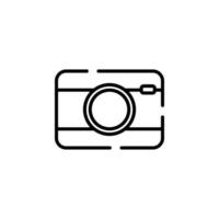 cámara, fotografía, digital, plantilla de logotipo de ilustración de vector de icono de línea de puntos de foto. adecuado para muchos propósitos.