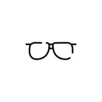 Glasses, Sunglasses, Eyeglasses, Spectacles Dotted Line Icon Vector Illustration Logo Template. Suitable For Many Purposes.