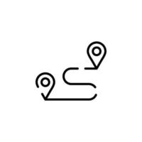 GPS, Map, Navigation, Direction Dotted Line Icon Vector Illustration Logo Template. Suitable For Many Purposes.