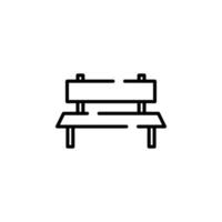 Chair, Seat Dotted Line Icon Vector Illustration Logo Template. Suitable For Many Purposes.