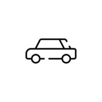coche, automóvil, transporte línea punteada icono vector ilustración logotipo plantilla. adecuado para muchos propósitos.