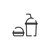 Restaurant, Food, Kitchen Dotted Line Icon Vector Illustration Logo Template. Suitable For Many Purposes.