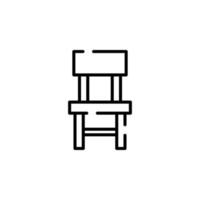 Chair, Seat Dotted Line Icon Vector Illustration Logo Template. Suitable For Many Purposes.