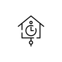 Clock, Timer, Time Dotted Line Icon Vector Illustration Logo Template. Suitable For Many Purposes.