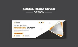 Corporate business digital marketing agency social media cover and web banner design template vector