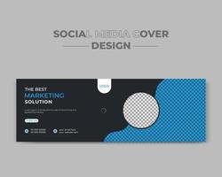 Corporate business digital marketing agency social media cover and web banner design template vector