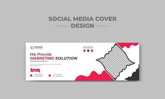 Professional digital marketing agency social media cover and web banner design template vector