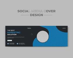 Corporate business digital marketing agency social media cover and web banner design template vector