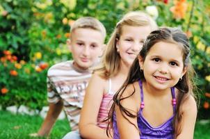 happy kids outdoor photo