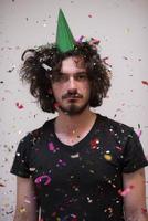 confetti man on party photo