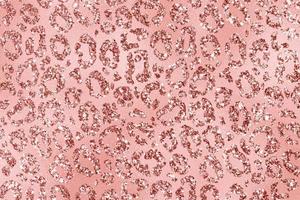 Rose Gold Glam Glitter Animal Skin Texture Background, Animal Skin Pattern. photo