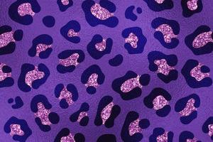 Purple Glam Glitter Animal Skin Texture Background, Animal Skin Pattern. photo