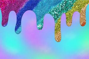 Rainbow dripping glitter background, Dripping Glitter Background photo