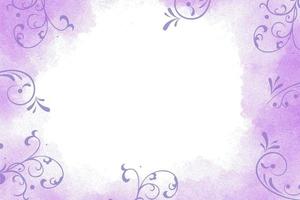 Floral Watercolor Border Background, Watercolor Floral Background photo