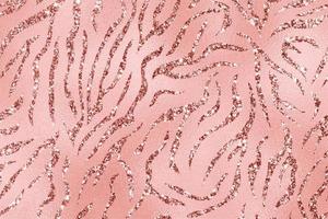 Rose Gold Glam Glitter Animal Skin Texture Background, Animal Skin Pattern. photo