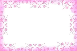 Floral Watercolor Border Background, Watercolor Floral Background photo