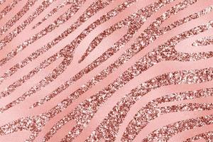 Rose Gold Glam Glitter Animal Skin Texture Background, Animal Skin Pattern. photo