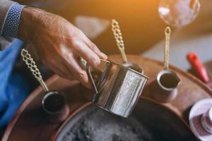 traditional coffee in the Turks, close view photo