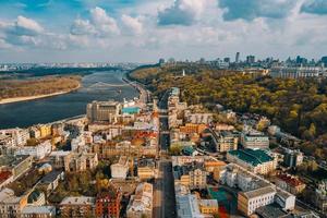 View of the Dnieper embankment, river station photo