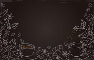 Hand Drawn Coffee Concept Background vector