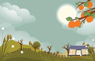 Mid Autumn Scene Background vector