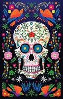 Dia De Los Muertos Background Concept vector