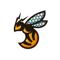 Electric Bee Hive Wings Sun Solar Energy Logo vector