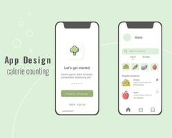 App design calorie counting vector