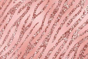 Rose Gold Glam Glitter Animal Skin Texture Background, Animal Skin Pattern. photo