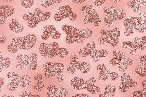 Rose Gold Glam Glitter Animal Skin Texture Background, Animal Skin Pattern. photo