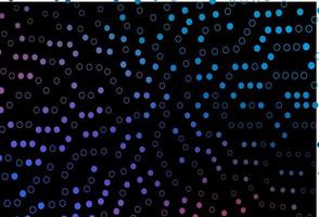 Dark Blue, Red vector background with bubbles.