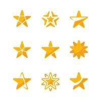 conjunto de concepto de icono de estrella vector