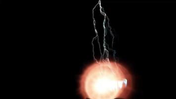 Digital Rendering Lighting Strike Electric Charge Video