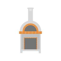 Pizza Oven Flat Illustration. Clean Icon Design Element on Isolated White Background vector