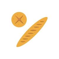 Bread Baguette Flat Illustration. Clean Icon Design Element on Isolated White Background vector