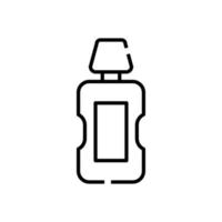 Profession and occupation concept. Modern outline sign drawn in flat style. Editable stroke. Vector monochrome isolated line icon of mouthwash