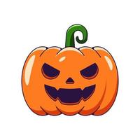 Halloween concept. Vivid cartoon illustration of pumpkin or squash for sites, stores, articles, books, games, apps. Vibrant detailed image vector