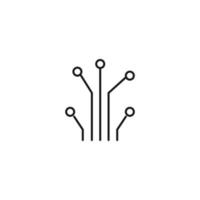 Vector sign suitable for web sites, apps, articles, stores etc. Simple monochrome illustration and editable stroke. Line icon of circuit