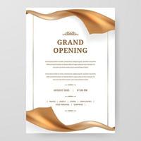 Grand Opening Ceremony invitation card template. 19626506 Vector